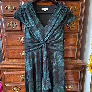 Green and black dress